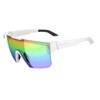Matte White - Smoke Oil Slick Mirrored